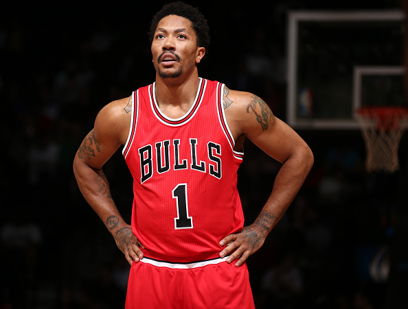 Derrick Rose #1 of the Chicago Bulls