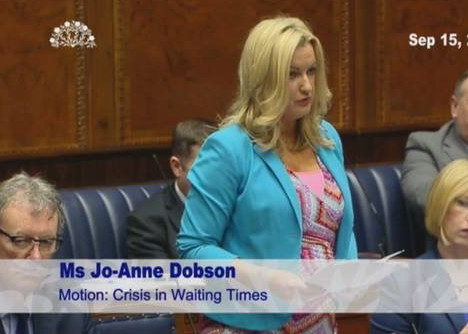 Jo-Anne Dobson leads the debate on the crisis in waiting times