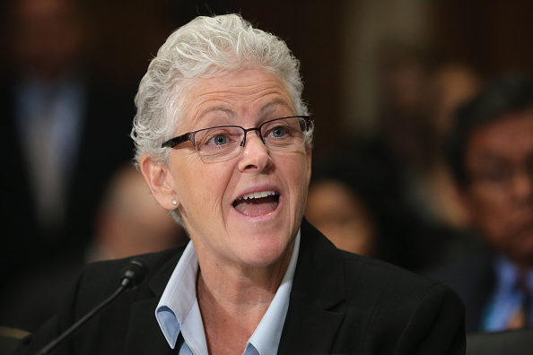 Environmental Protection Agency Administrator Gina Mc Carthy testifies before the Senate Environmental and Public Works Committee about the Gold King mine disaster in the Dirksen Senate Office Building on Capitol Hill