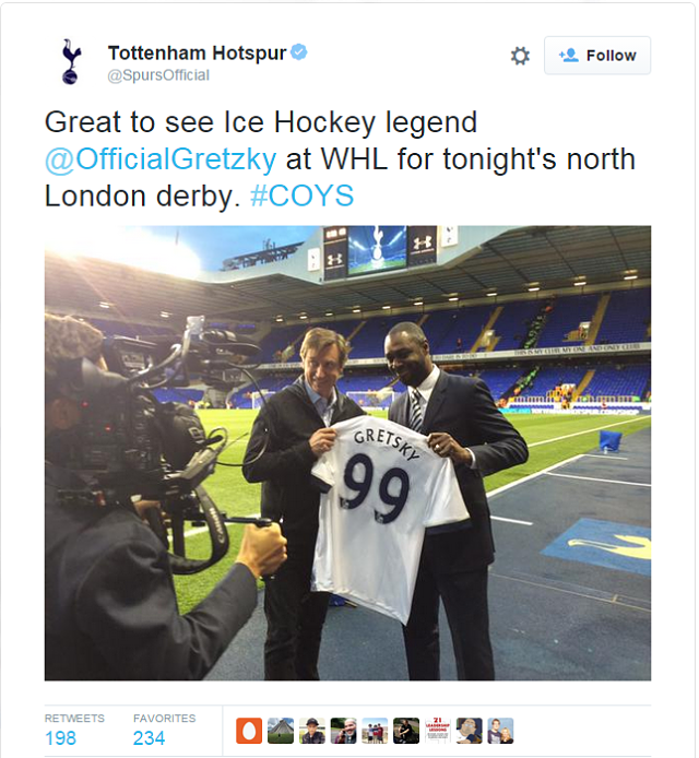 Wayne Gretzky Tottenham Hotspur