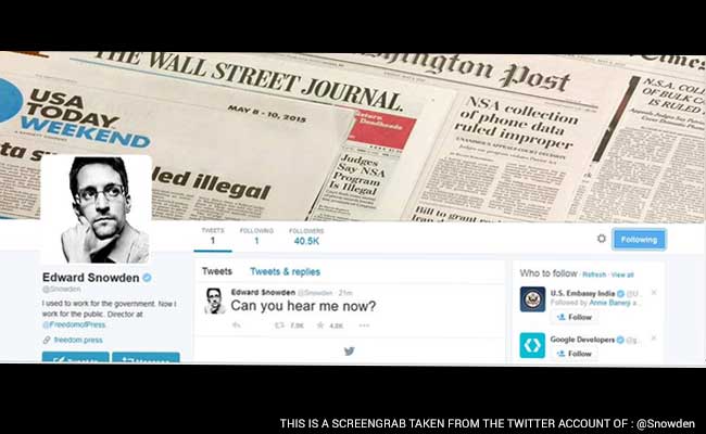 Can You Hear Me Now? Edward Snowden Debuts on Twitter