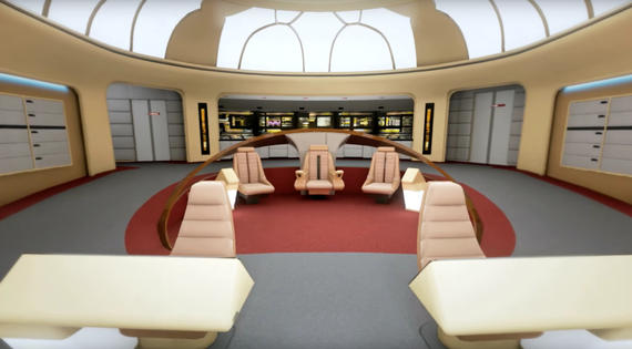 Enlarge Image The Enterprise-D bridge as created in the Enterprise-D Construction Project.               Video screenshot by Anthony Domanico  CNET