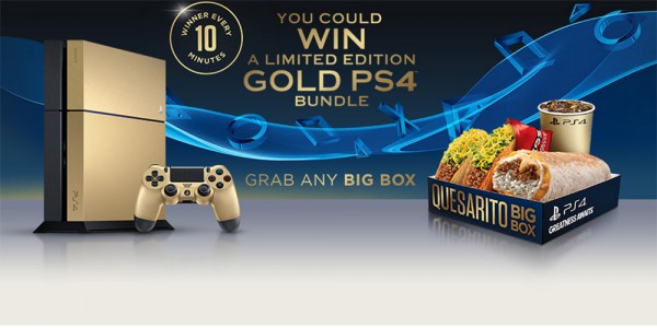 This gorgeous Gold PlayStation 4 Bundle is only available for Taco Bell diners