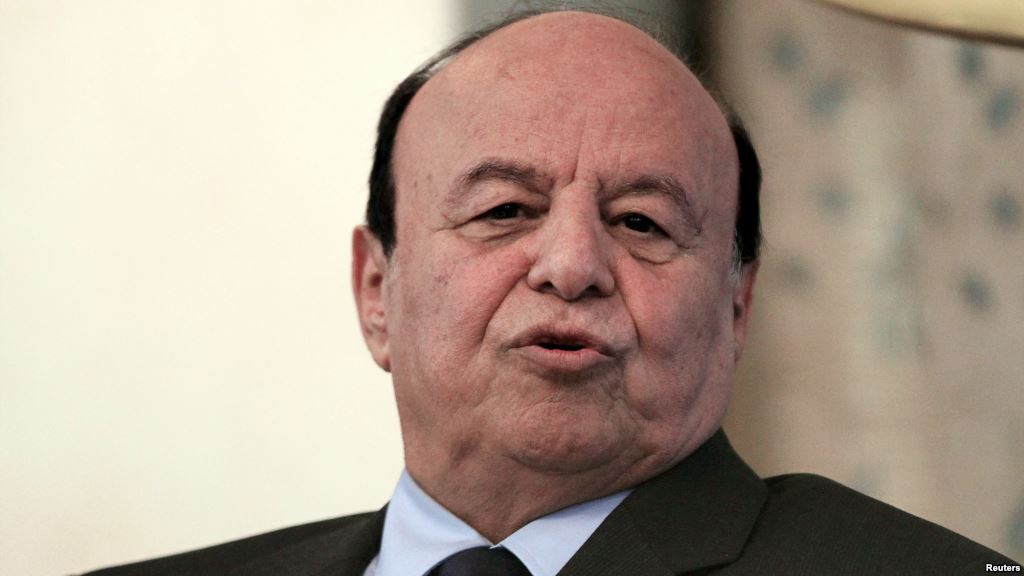 FILE- Yemen's President Abd Rabbu Mansour Hadi is seen during a visit in Khartoum