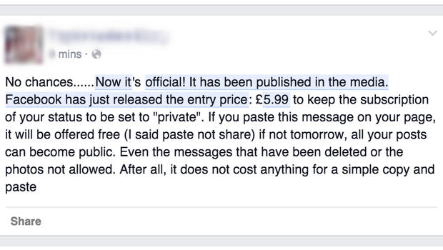 Facebook privacy hoax fills news feeds ... again