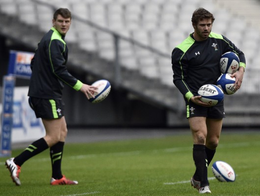 AFP  File  Franck FifeWales&#039 full back Leigh Halfpenny and fy half Liam Williams attend a training session