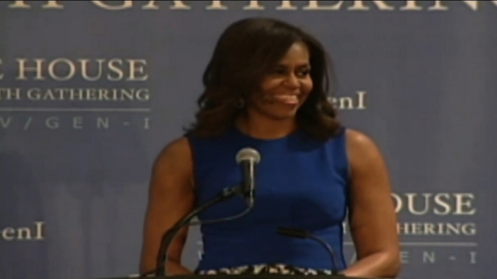 First lady Michelle Obama gave the keynote address at the first White House Tribal Youth Gathering in Washington on Thursday July 9th