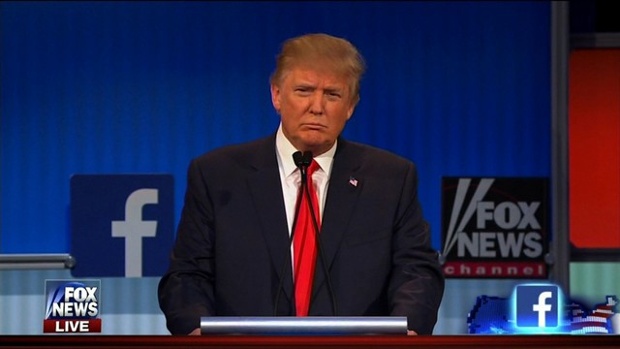 Trump frowning debate