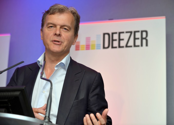 French music-streaming service Deezer's Chief Executive Officer Hans Holger Albrecht | ERIC PIERMONT  AFP  Getty Images