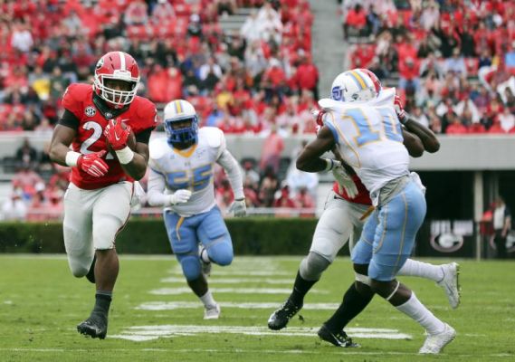 Georgia RB Nick Chubb’s 100-yard streak extends to 12 games