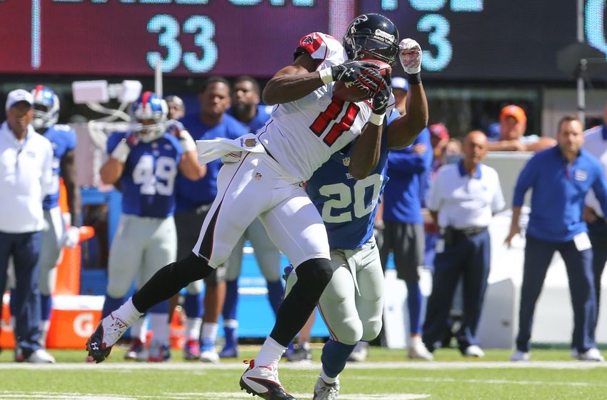 Atlanta Falcons trail New York Giants 13-10 at halftime