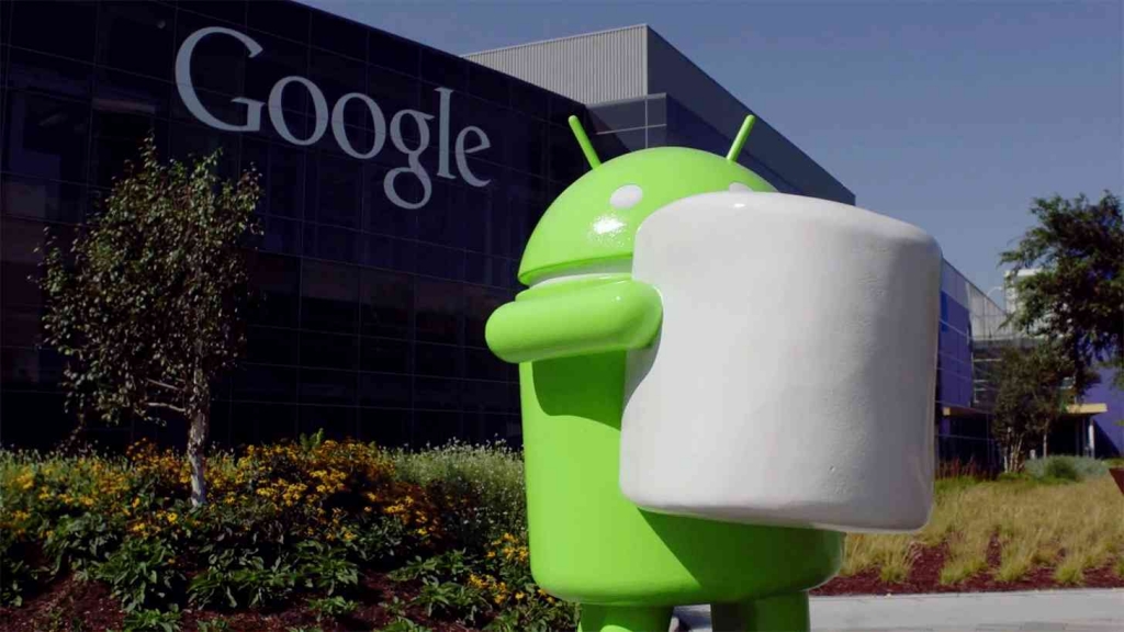 Android Marshmallow statue Google campus