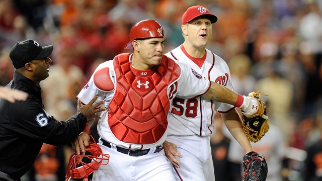 Nationals pitcher Jonathan Papelbon after ejection