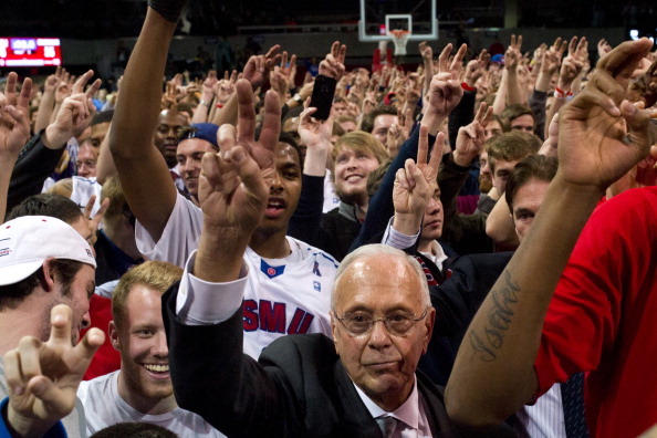 Head coach Larry Brown of the SMU Mustangs