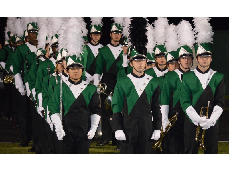 High school bands compete in annual marching festival