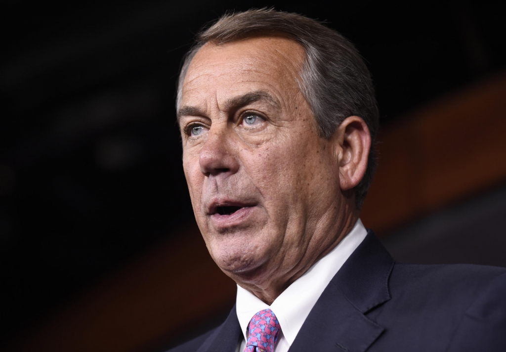 House Speaker John Boehner of Ohio will resign from Congress at the end of October