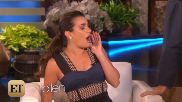 VIDEO Ellen Puts Lea Michele's SCREAM QUEENS Skills to the Test with On Air Scare