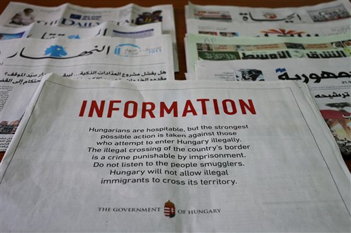 Hungary uses Lebanese ads to warn off migrants