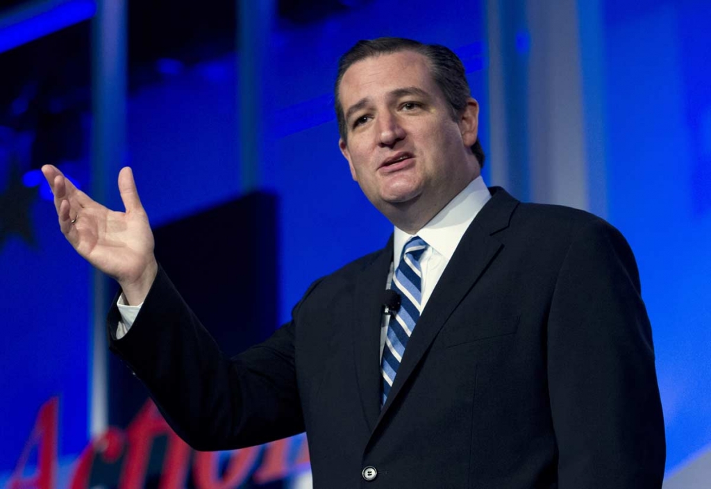 Republican presidential candidate Sen. Ted Cruz R Texas speak in Washington