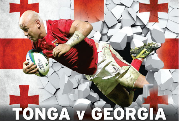 It's Tonga against Geogia at Kingsholm from noon       	      	     VIEW