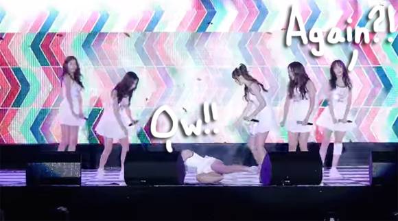 This K-Pop Singer Falling Down Over and Over Again On Stage Is a Show Biz Hero