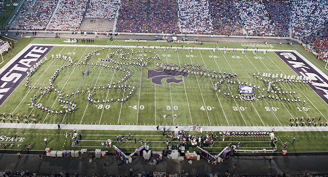 Kansas State Band’s Halftime Show Looks Like Jayhawk Giving Fellatio