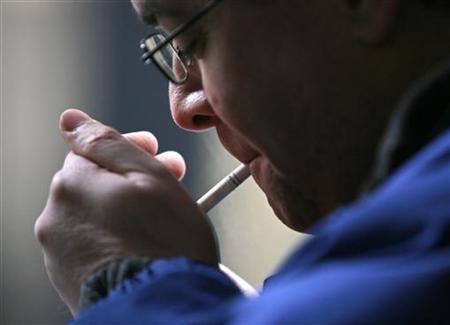 Man Smoking Cigarette