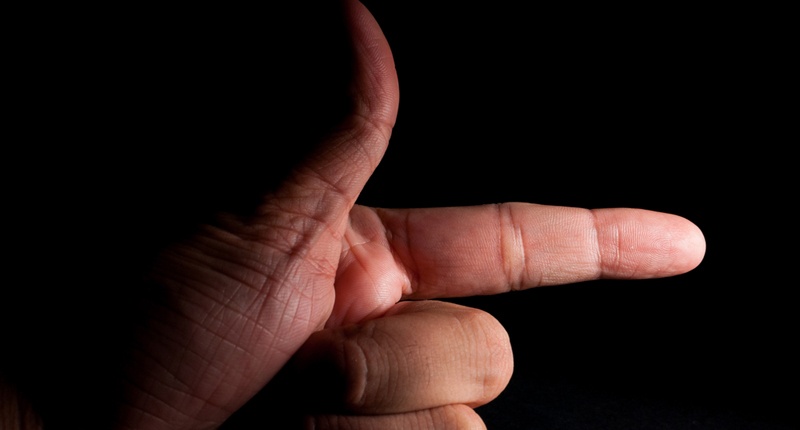 Hand making a gun- Shutterstock