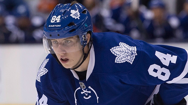 Toronto Maple Leafs centre Mitch Marner seen here in a pre-season NHL game against the Buffalo Sabres in Toronto on September 25