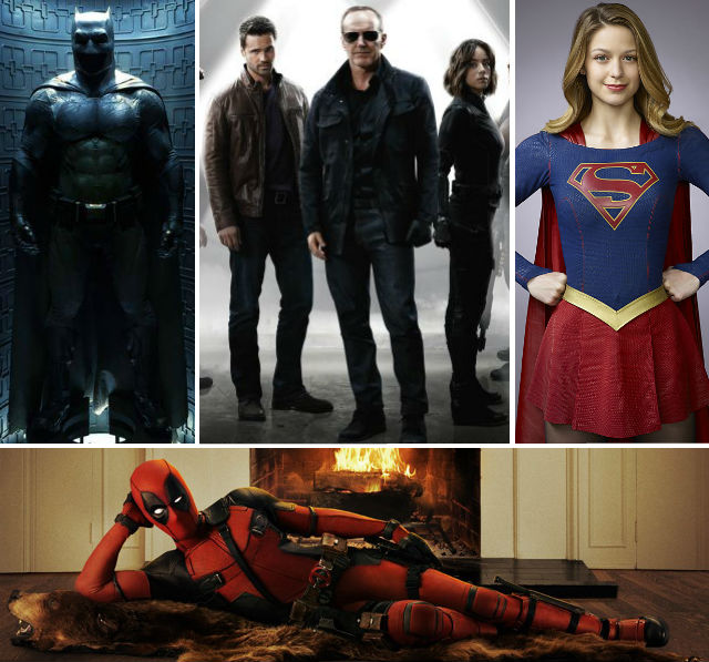 Batman Agents of S.H.I.E.L.D. Supergirl Deadpool