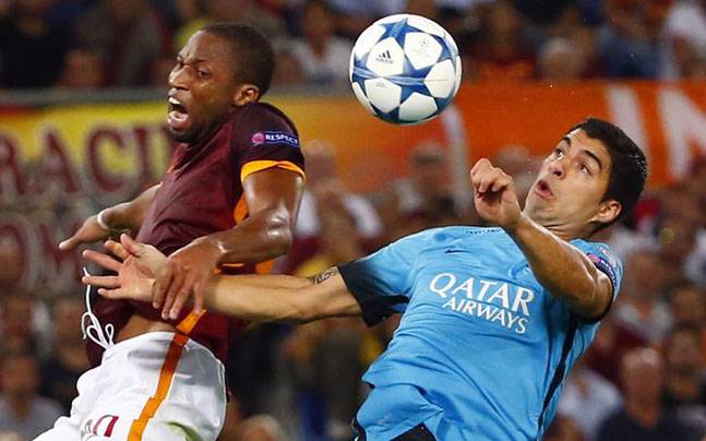 Alessandro Florenzi (24) with his teammates after the wonder goal. Photo