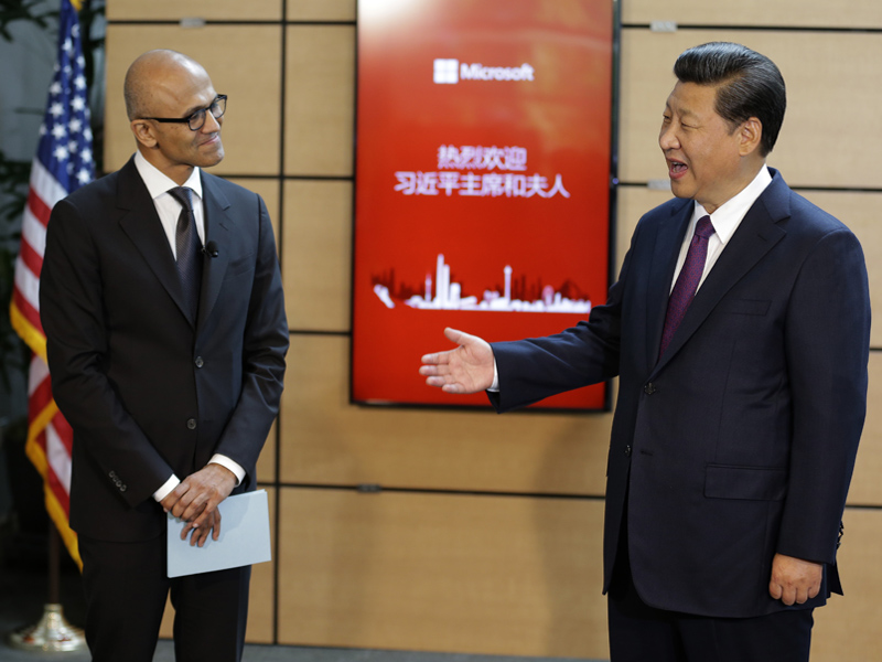 Satya Nadella Meets Xi Jinping