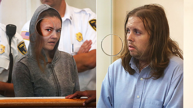 Rachelle Dee Bond 40 and Patrick McCarthy 35 are arraigned in Dorchester Municipal Court on Monday in connection with the death of 2-year-old Bella Bond whose body was found in June on Deer Island