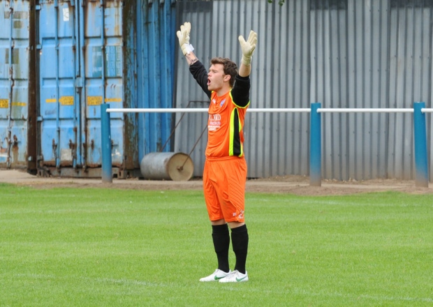 Holbeach goalkeeper Ricky Drury