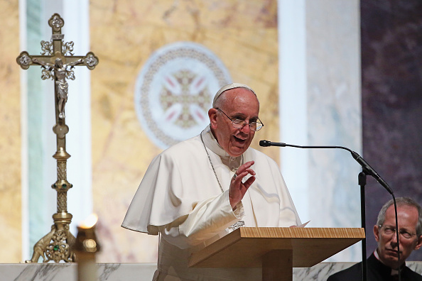 Pope Francis Attends Midday Prayer At St Matthew The Apostle Church In DC