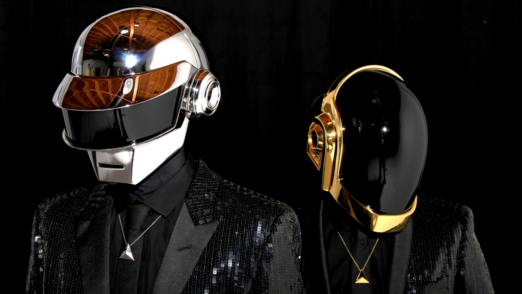 Thomas Bangalter left and Guy Manuel de Homem-Christo from the music group Daft Punk pose for a portrait in Los Angeles. Daft Punk has set another record on Spotify. The music service said Monday