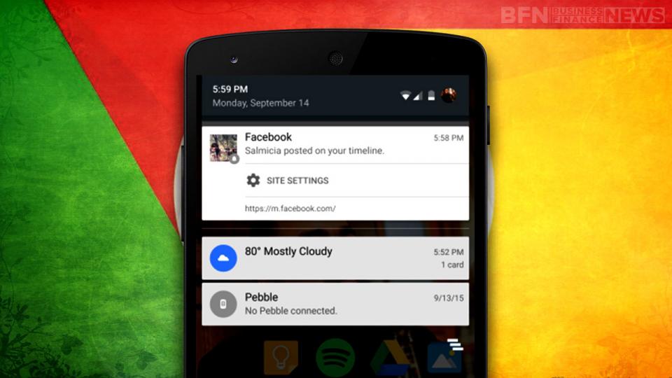 No More Facebook App Needed Google Chrome Integrates Push Notification