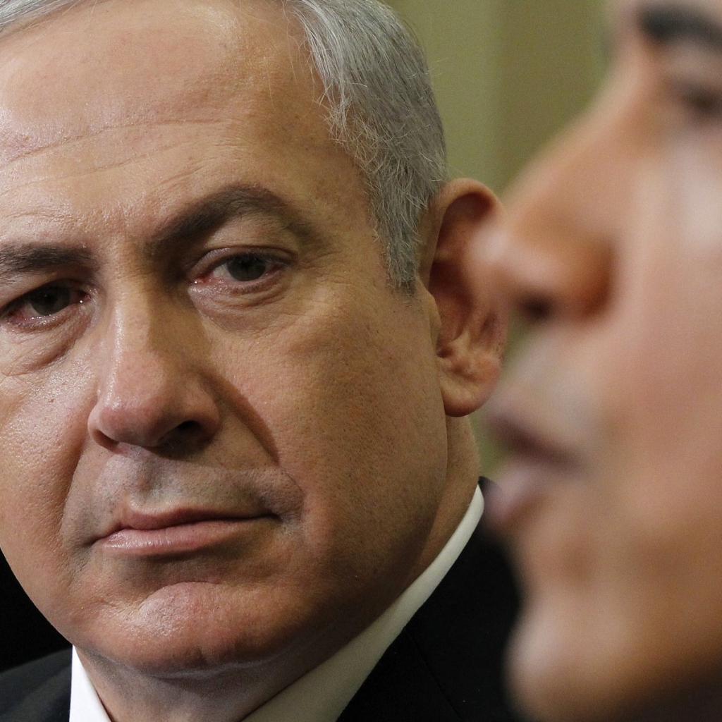 Israeli Prime Minister Benjamin Netanyahu listens as President Barack Obama speaks during their meeting Monday March 5 2012 in the Oval Office of the White House in Washington