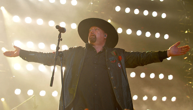 Eddie Montgomery of Montgomery Gentry performs during Keith Urban's Fourth annual We're All For The Hall benefit concert at Bridgestone Arena