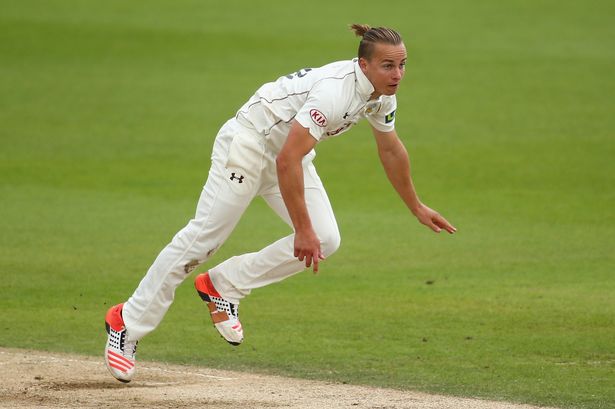 On the attack Tom Curran's 7-35 was chiefly responsible for Northants being skittled for 110 in the first innings at The Oval