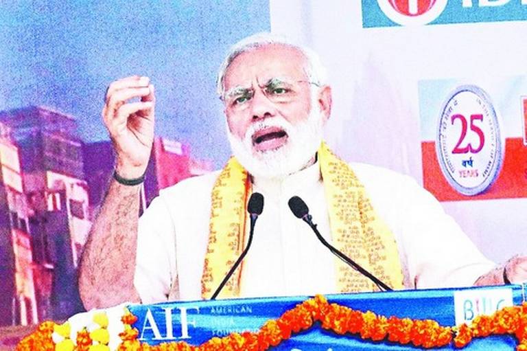 PM Narendra Modi speaks in Varanasi on Friday