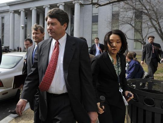 Peanut Corporation of America's then-president Stewart Parnell arrives at federal court in 2009. Parnell was sentenced Monday to 28 years in prison for his role in a deadly salmonella outbreak from tainted peanut butter products