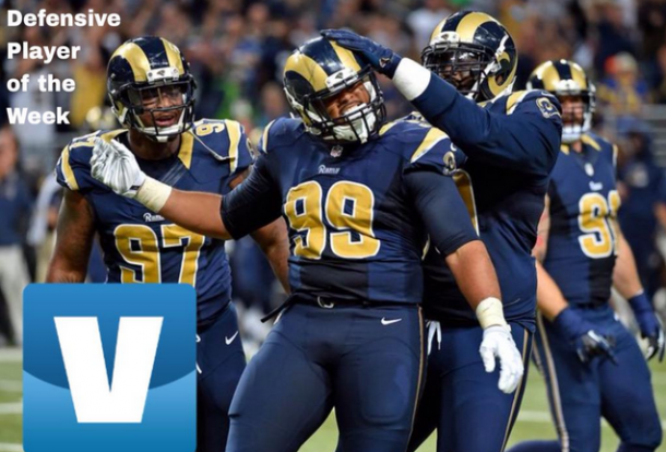 VAVEL USA NFL Defensive Player Of The Week St. Louis Rams&#039 Aaron Donald