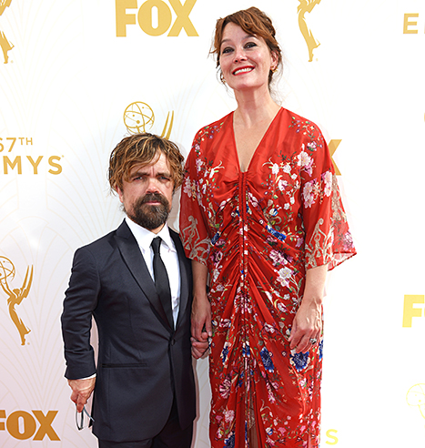 Peter Dinklage and wife Erica Schmidt attend the Emmys