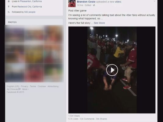 A Facebook video has surfaced showing at least one San Francisco 49ers fan assaulting a Minnesota Vikings fan following Monday night