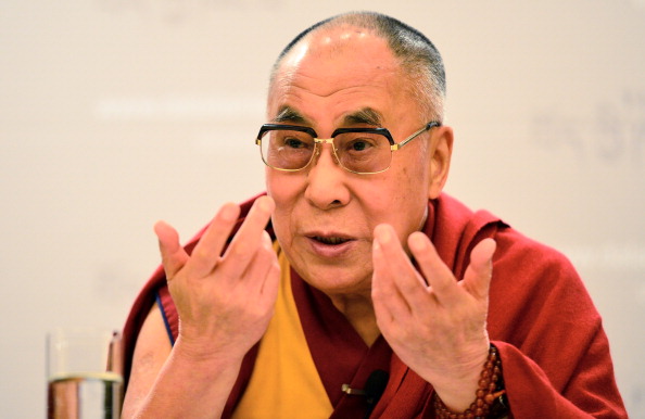 The Dalai Lama speaks at a press conference in Frankfurt Germany on 14 May 2014