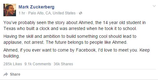 Boy arrested for homemade 'bomb&#039 clock gets White House dinner and Facebook job offer