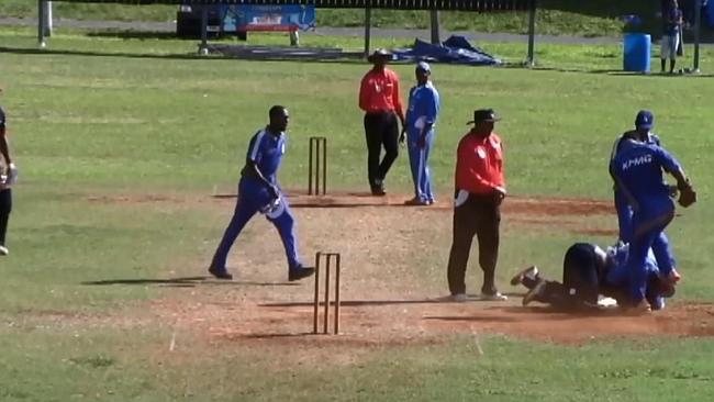 Bermuda Cricket Field Turns Into Wrestling Ground