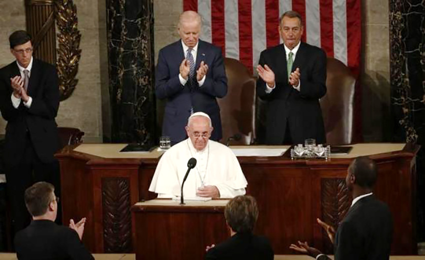 Pope tells Congress US should reject hostility to immigrants