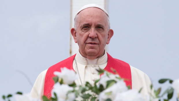 Pope Francis looks out from the Hill of the Cross in Holguin Cuba on Monday. After celebrating mass there he left for Santiago Cuba. He will leave the country on Tuesday and fly to Washington